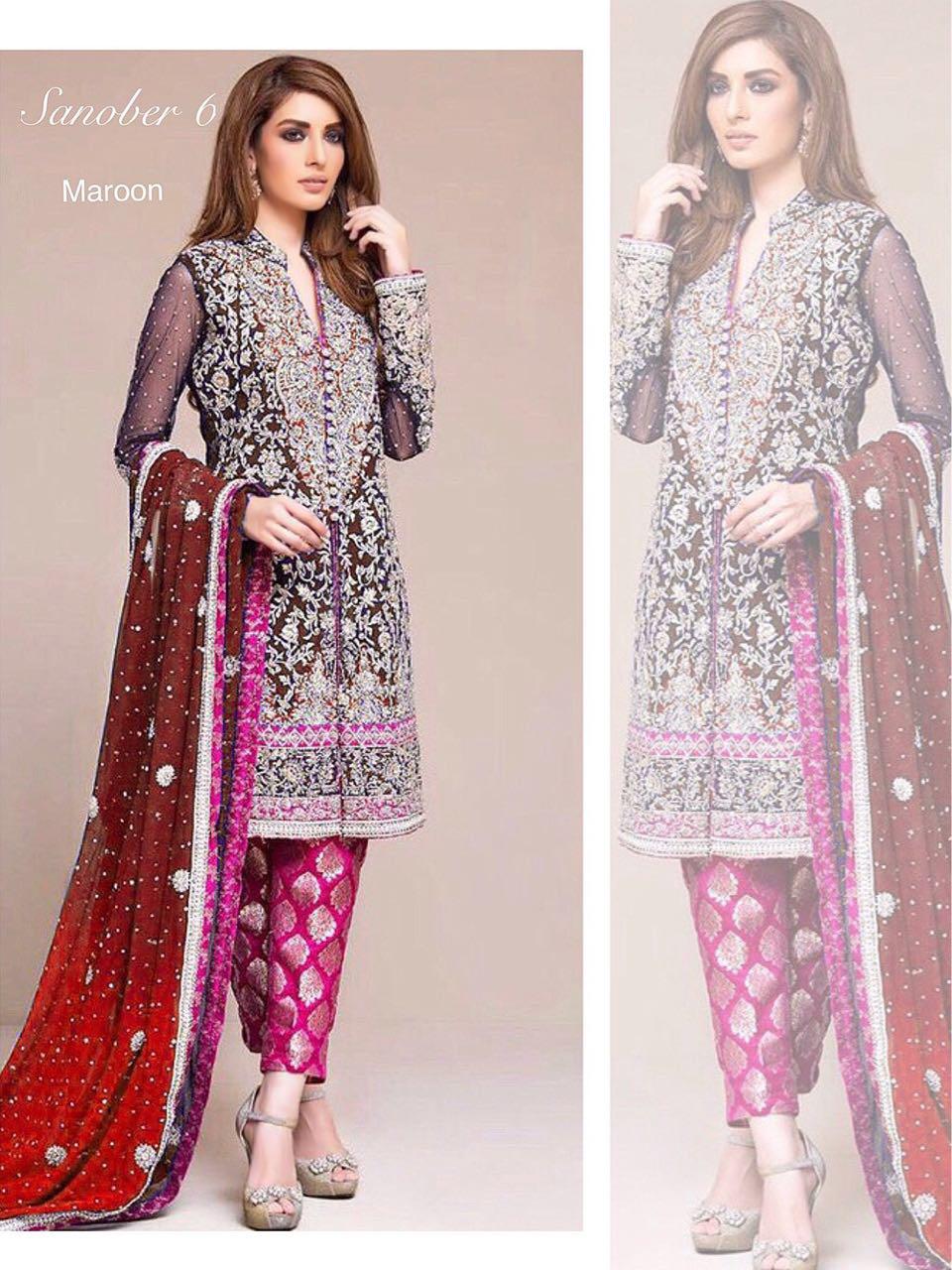 Pakistani Mix Designs By Fashid Wholesale Beautiful Pakistani Suits Colorful Stylish Fancy Casual Wear & Ethnic Wear Heavy Georgette Embroidered Dresses At Wholesale Price