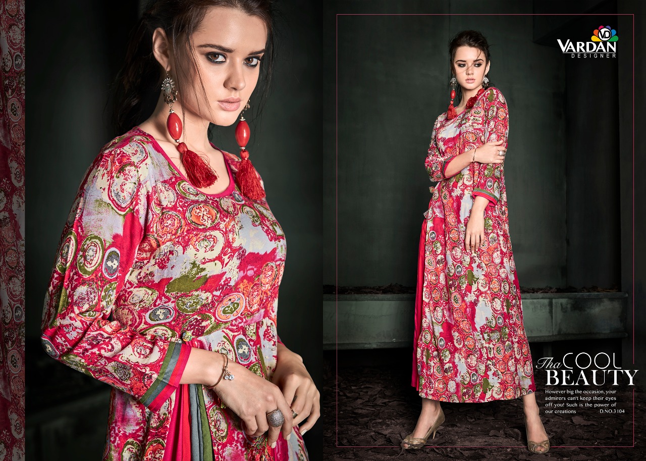 Pakiza Vol-1 By Vardan Designer 3101 To 3108 Series Designer Beautiful Stylish Fancy Colorful Casual Wear & Ethnic Wear Collection Rayon Printed Kurtis At Wholesale Price