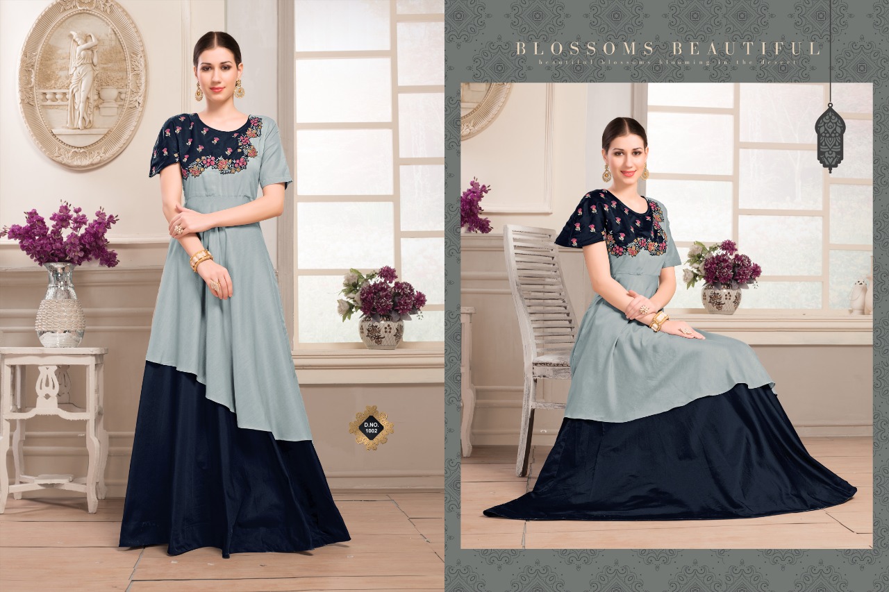 Pal Pal Vol-1 By Kajri Style 1001 To 1006 Series Designer Beautiful Stylish Fancy Colorful Party Wear & Occasional Wear Silk Embroidered Dresses At Wholesale Price