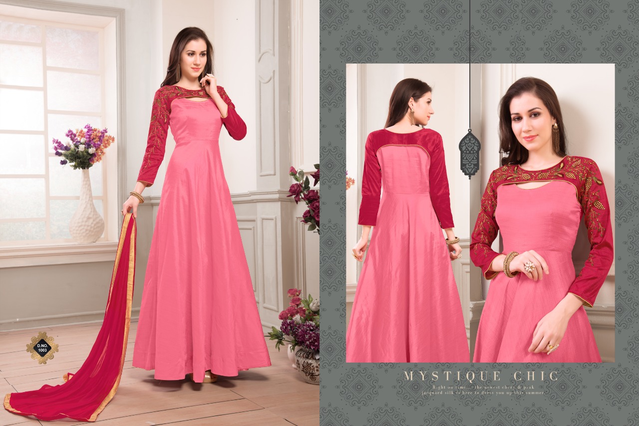 Pal Pal Vol-1 By Kajri Style 1001 To 1006 Series Designer Beautiful Stylish Fancy Colorful Party Wear & Occasional Wear Silk Embroidered Dresses At Wholesale Price