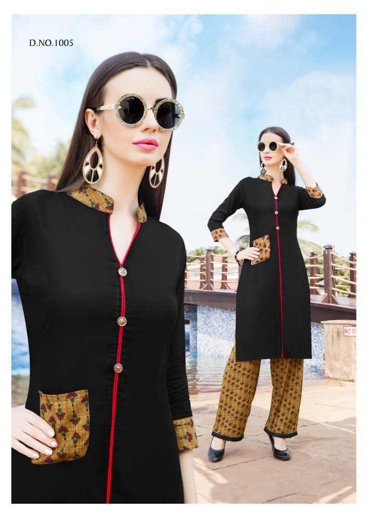 Palak By Sweta 1001 To 1008 Series Beautiful Stylish Fancy Colorful Casual Wear & Ethnic Wear Rayon Printed Kurtis At Wholesale Price