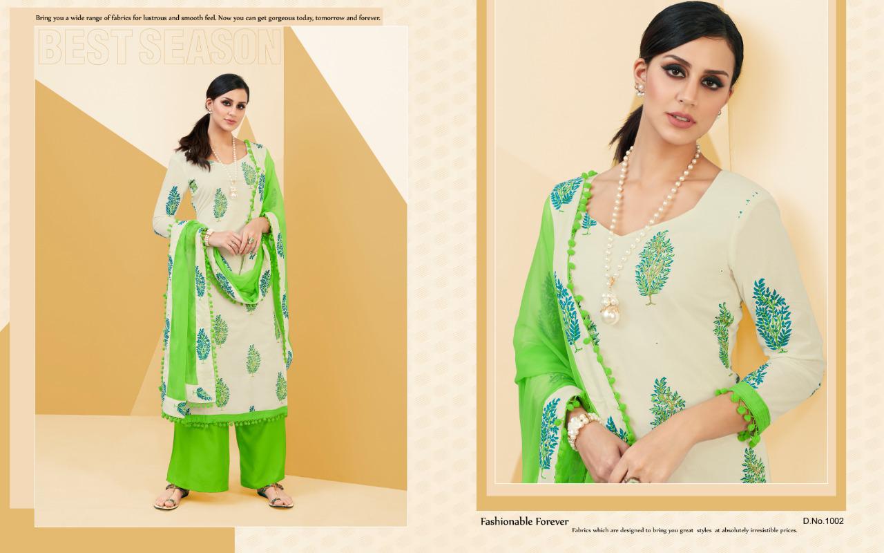 Palzo Beauty By Amrut Varsha Creation 1001 To 1008 Series Beautiful Suits Stylish Fancy Colorful Casual Wear & Ethnic Wear Collection Pure Cotton Print Dresses At Wholesale Price