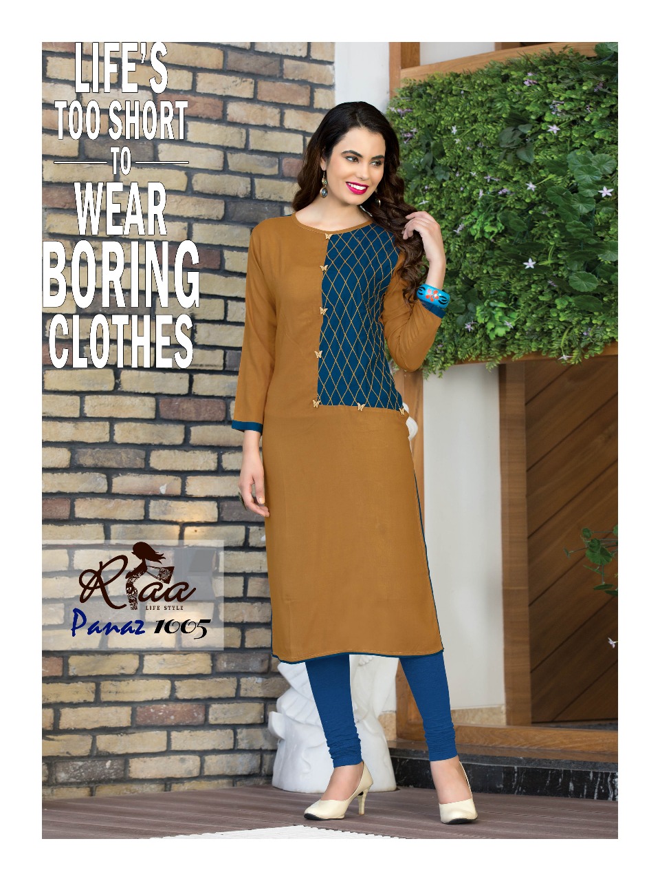 Panaz By Riaa Lifestyle 1001 To 1008 Series Beautiful Stylish Fancy Colorful Casual Wear & Ethnic Wear Premium Heavy Rayon Embroidered Kurtis At Wholesale Price
