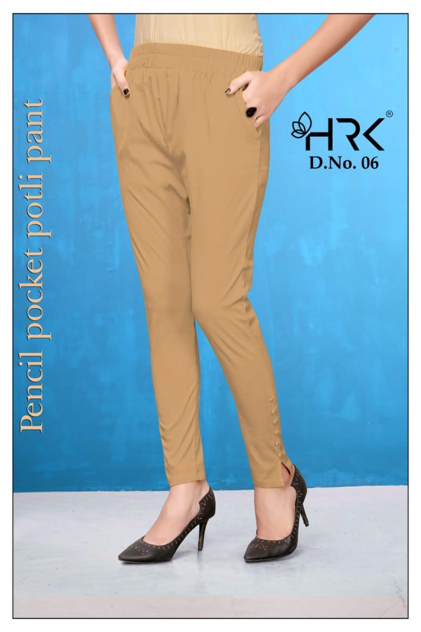 Pencil Pocket Pant By Hrk 01 To 08 Series Beautiful Colorful Stylish Fancy Casual Wear & Ethnic Wear & Ready To Wear Viscose Rayon Pants At Wholesale Price