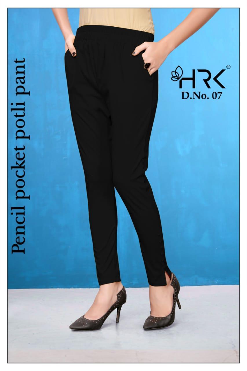 Pencil Pocket Pant By Hrk 01 To 08 Series Beautiful Colorful Stylish Fancy Casual Wear & Ethnic Wear & Ready To Wear Viscose Rayon Pants At Wholesale Price