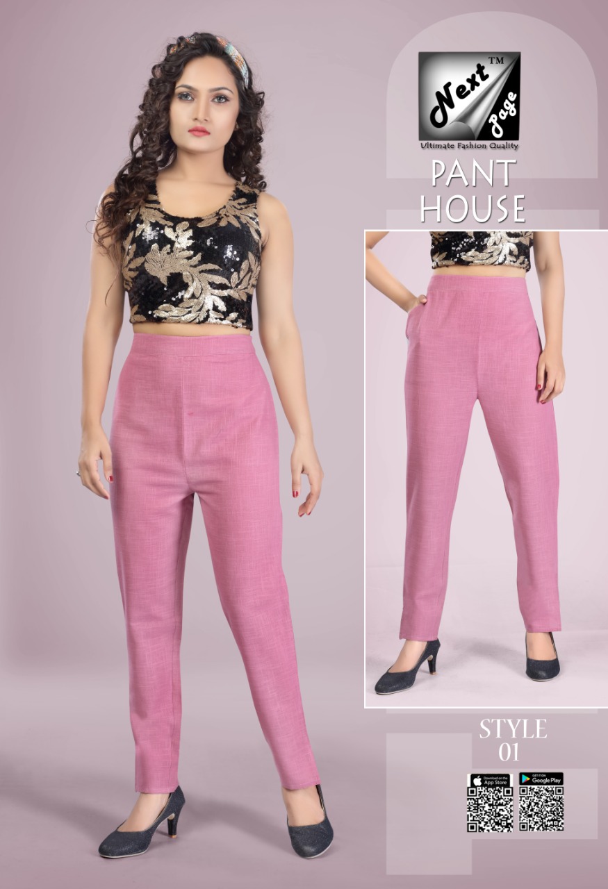 Pant House By Next Page 01 To 10 Series Beautiful Colorful Stylish Fancy Casual Wear & Ethnic Wear & Ready To Wear Heavy Cotton Pants At Wholesale Price