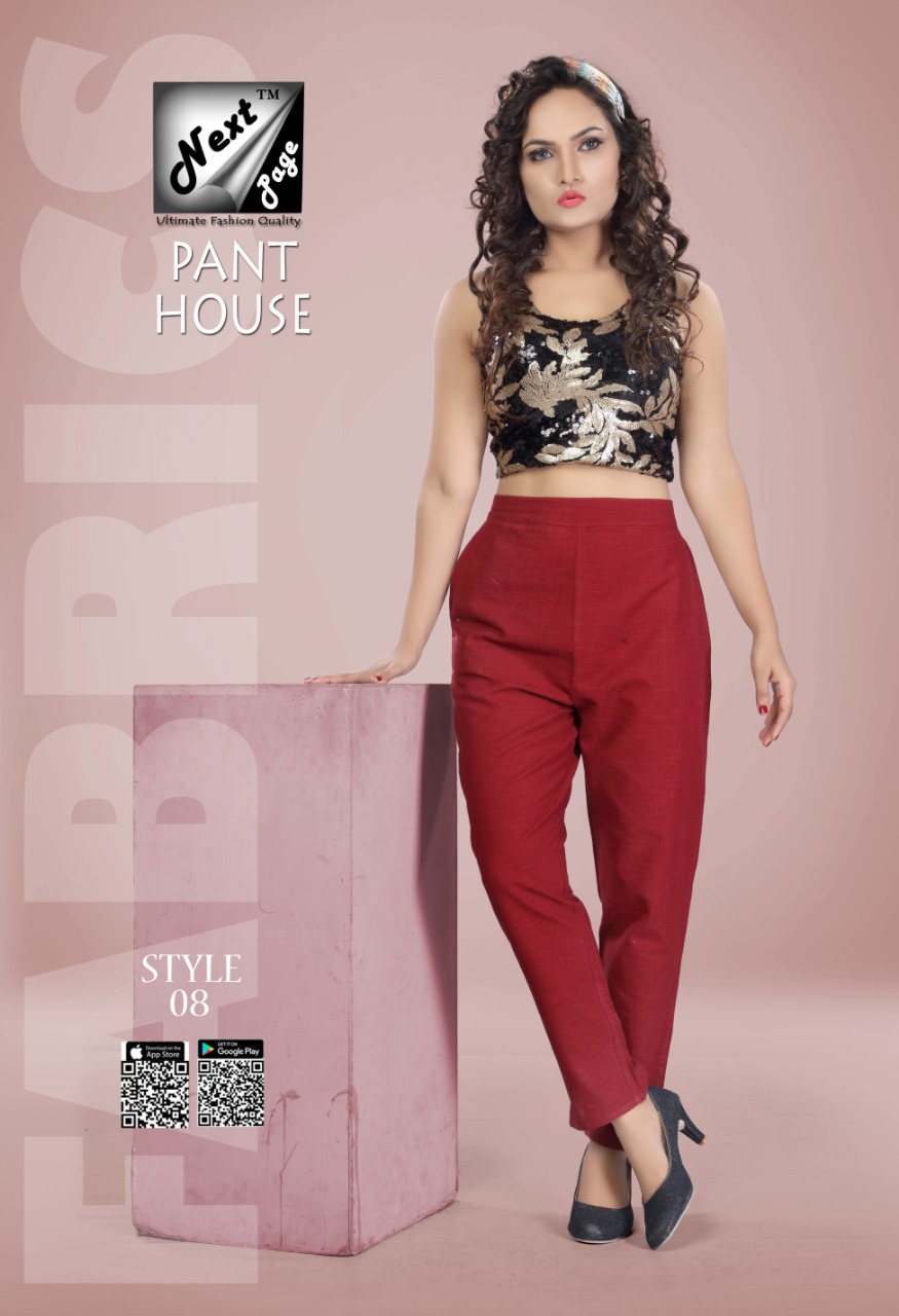 Pant House By Next Page 01 To 10 Series Beautiful Colorful Stylish Fancy Casual Wear & Ethnic Wear & Ready To Wear Heavy Cotton Pants At Wholesale Price