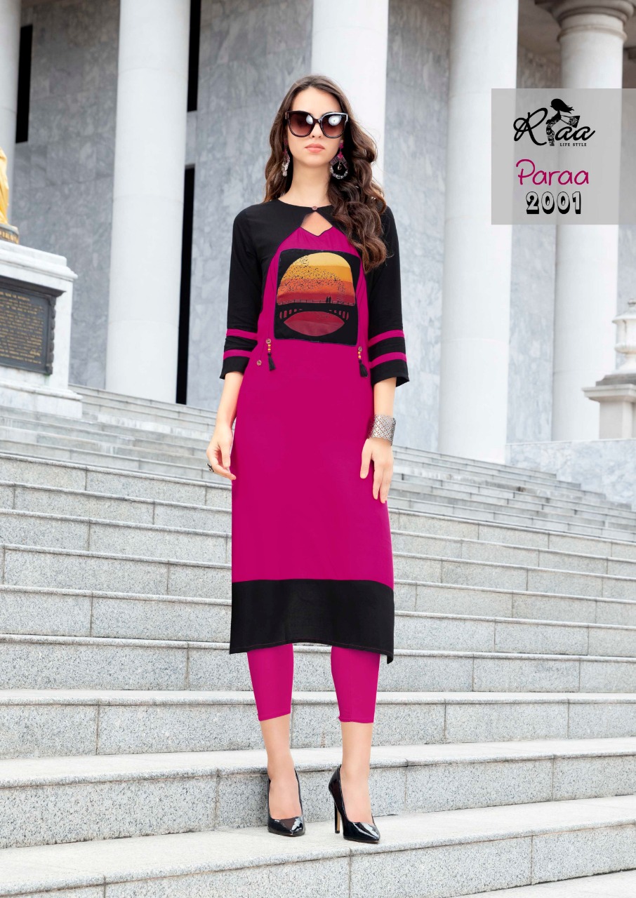 Paraa By Ria Lifestyle 2001 To 2008 Series Beautiful Stylish Fancy Colorful Casual Wear & Ethnic Wear & Ready To Wear Heavy Rayon Kurtis At Wholesale Price