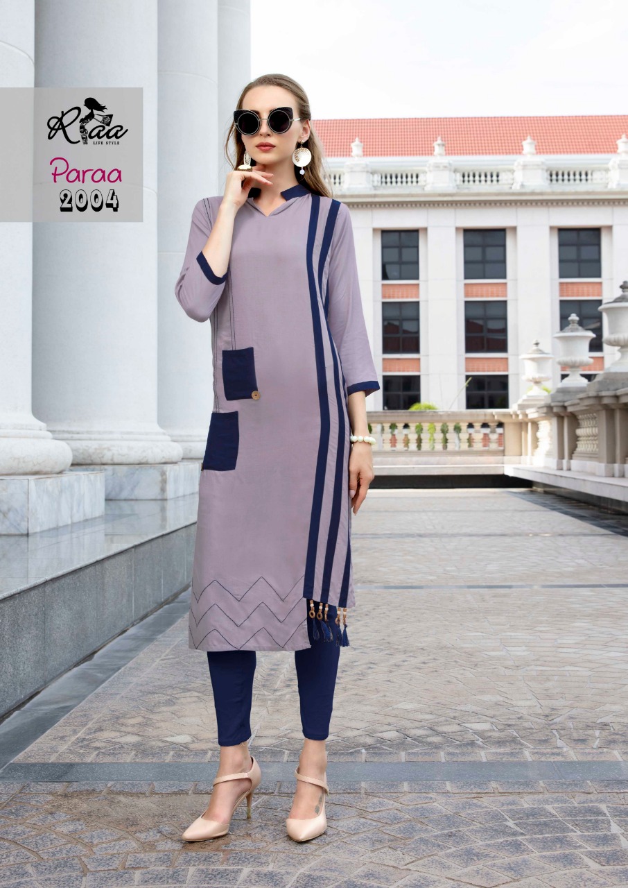 Paraa By Ria Lifestyle 2001 To 2008 Series Beautiful Stylish Fancy Colorful Casual Wear & Ethnic Wear & Ready To Wear Heavy Rayon Kurtis At Wholesale Price