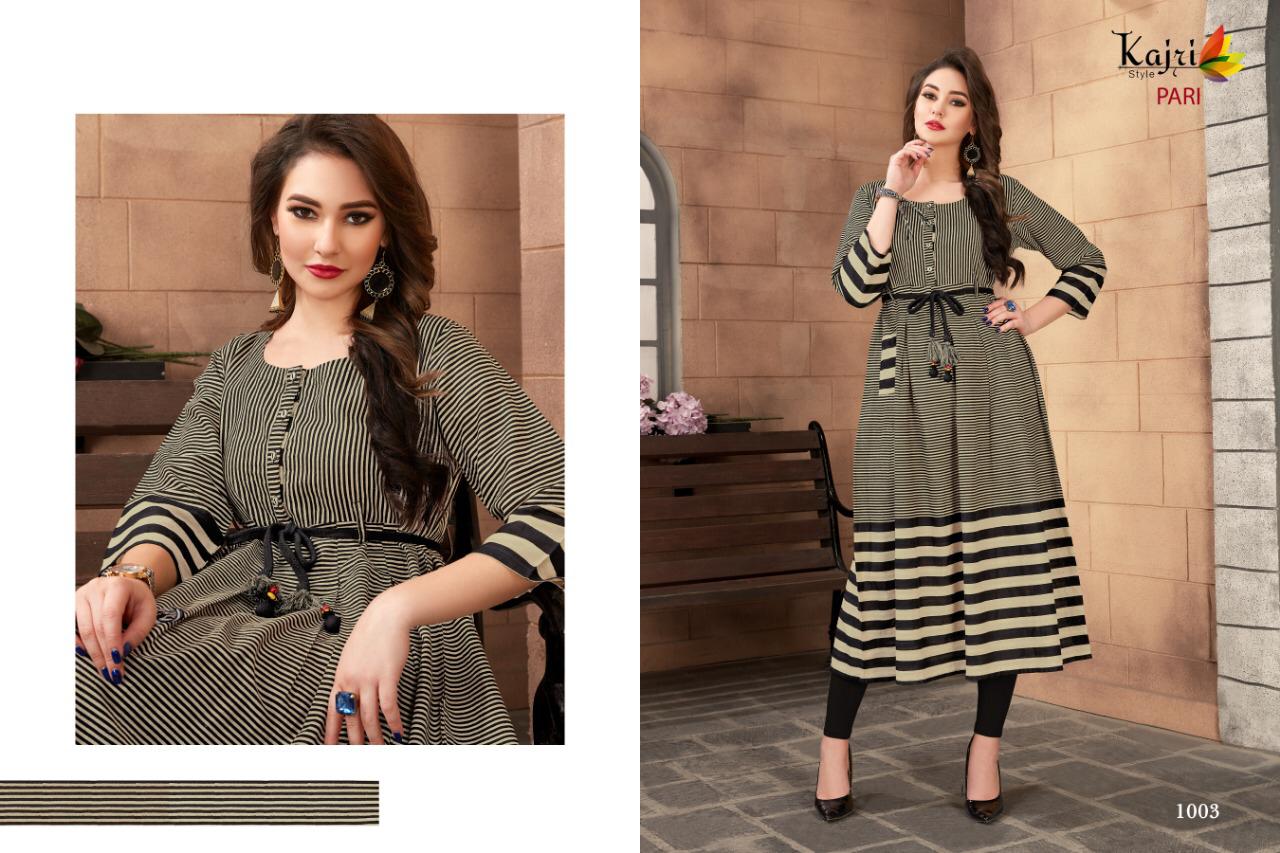 Pari Vol-1 By Kajri Style 1001 To 1006 Series Indian Traditional Wear Collection Beautiful Stylish Fancy Colorful Party Wear & Occasional Wear Rayon Printed Kurtis At Wholesale Price