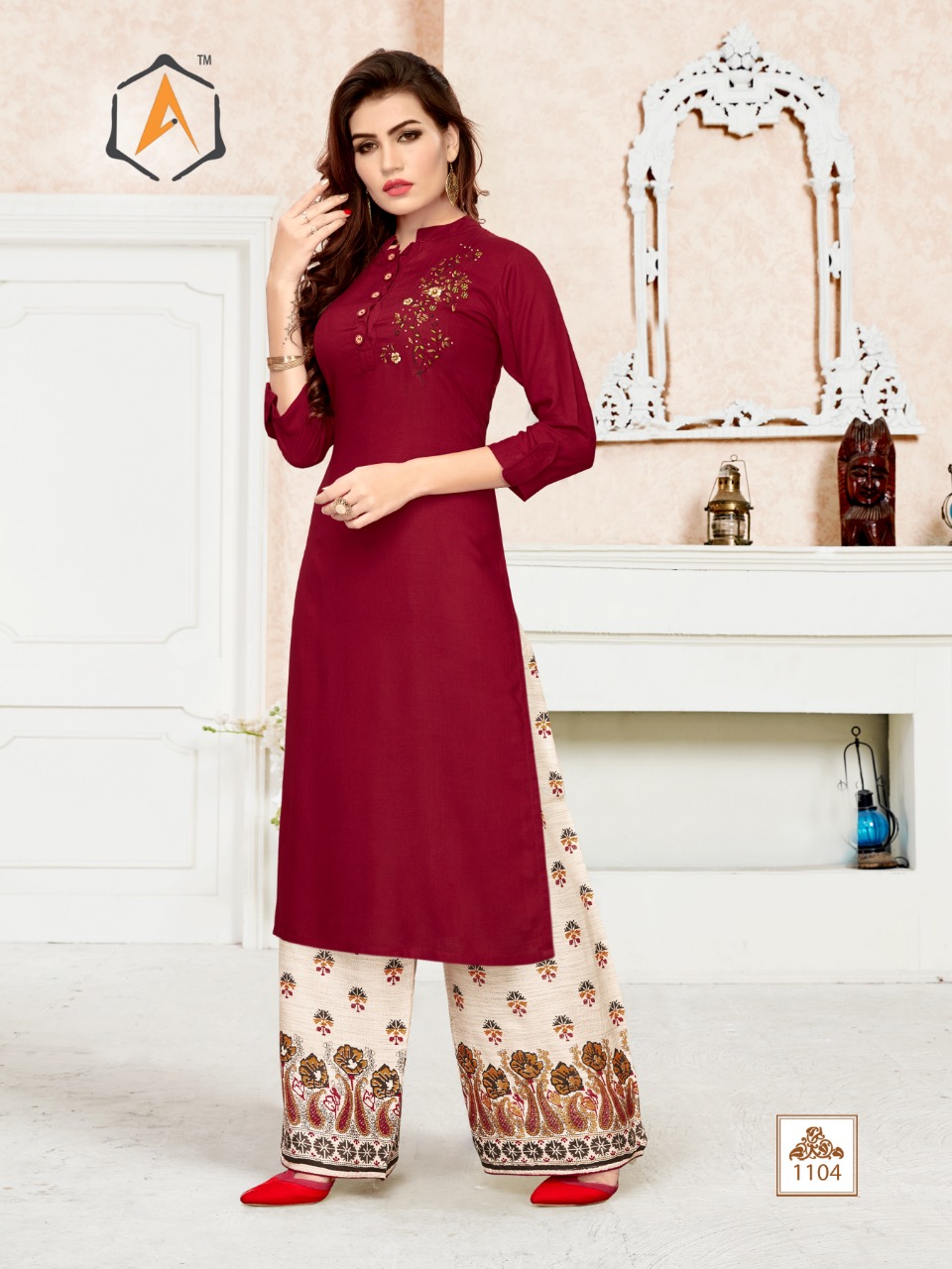 Paridhan By Apple Kurtis 1104 To 1106 Series Stylish Fancy Beautiful Colorful Casual Wear & Ethnic Wear Heavy Rayon Slub Kurtis At Wholesale Price