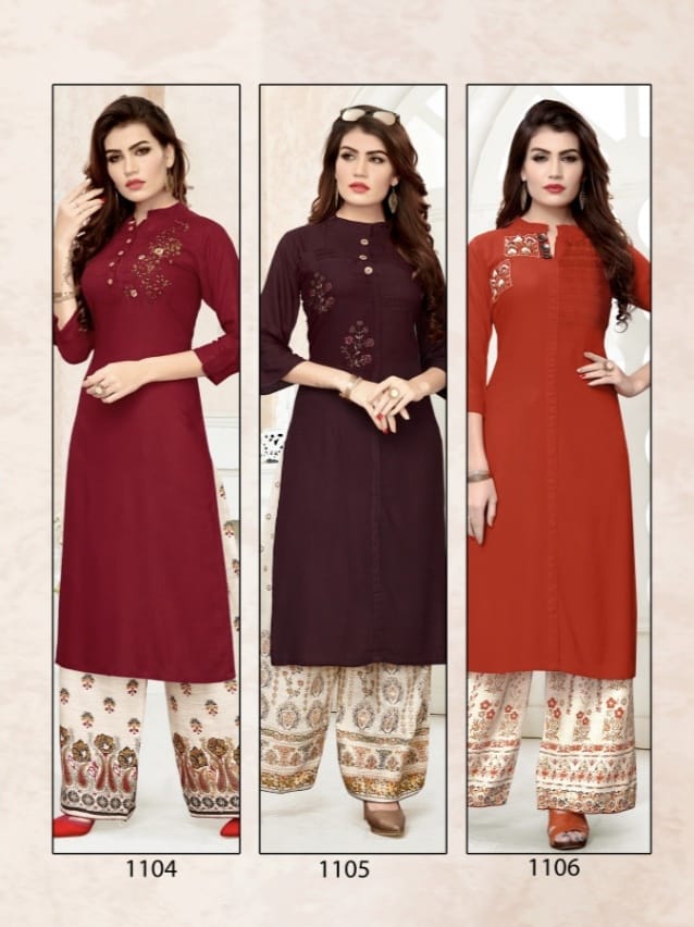 Paridhan By Apple Kurtis 1104 To 1106 Series Stylish Fancy Beautiful Colorful Casual Wear & Ethnic Wear Heavy Rayon Slub Kurtis At Wholesale Price
