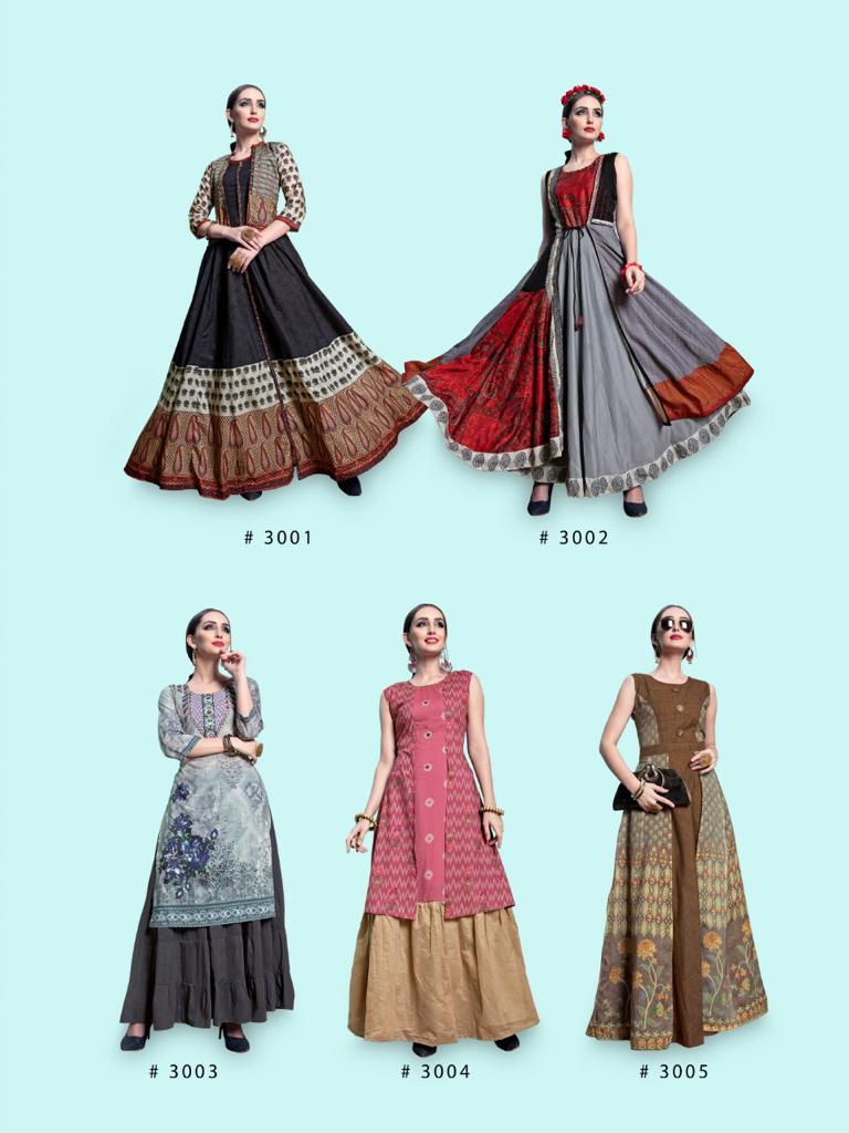 Paris Vol-1  By Meerali 3001 To 3005 Series Stylish Fancy Beautiful Colorful Casual Wear & Ethnic Wear Thai Silk/modal Chanderi Digital Printed Kurtis At Wholesale Price