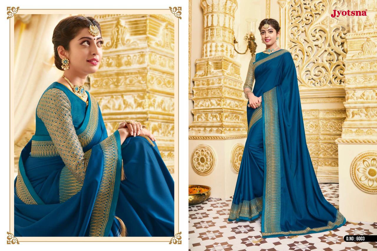 Parnitha By Jyotsana 6001 To 6016  Series Indian Traditional Wear Collection Beautiful Stylish Fancy Colorful Party Wear & Occasional Wear Fancy Sarees At Wholesale Price