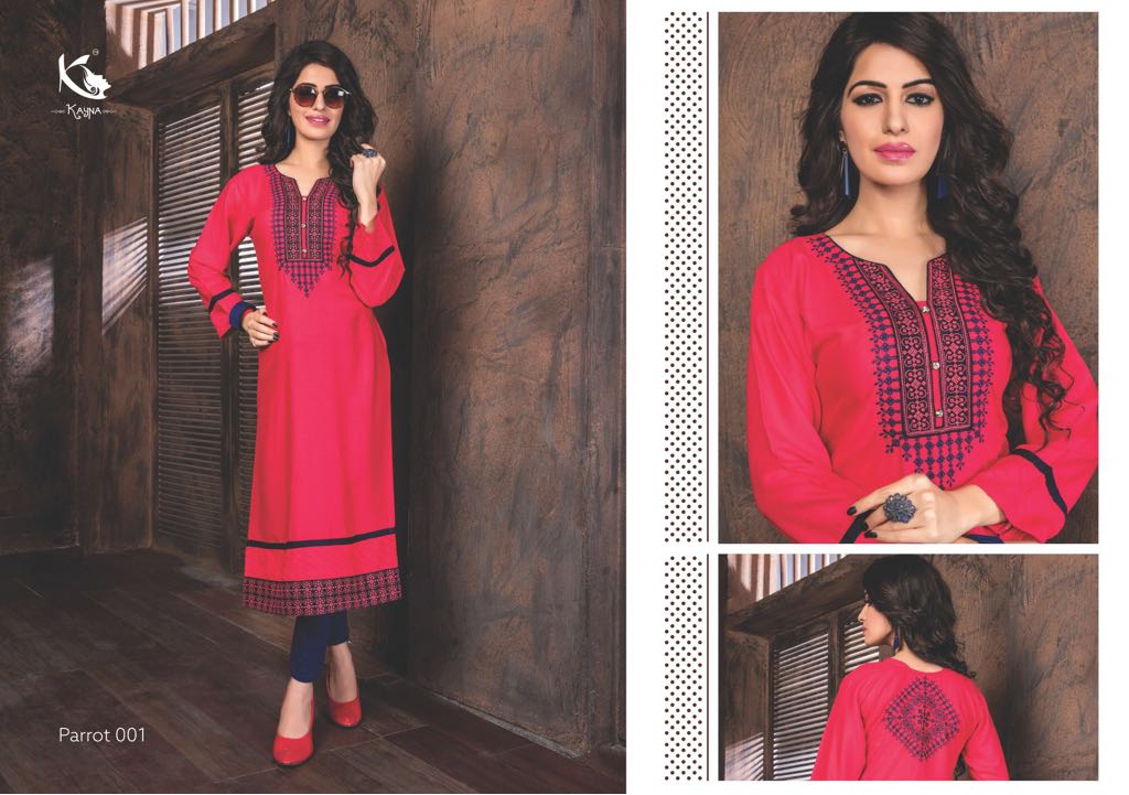 Parrot By Kayna 001 To 010 Series Beautiful Stylish Fancy Colorful Casual Wear & Ethnic Wear Rayon Printed Kurtis At Wholesale Price