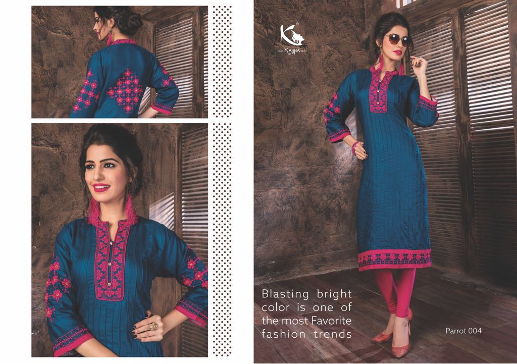 Parrot By Kayna 001 To 010 Series Beautiful Stylish Fancy Colorful Casual Wear & Ethnic Wear Rayon Printed Kurtis At Wholesale Price