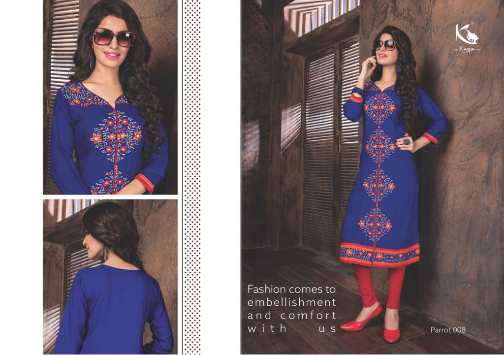 Parrot By Kayna 001 To 010 Series Beautiful Stylish Fancy Colorful Casual Wear & Ethnic Wear Rayon Printed Kurtis At Wholesale Price