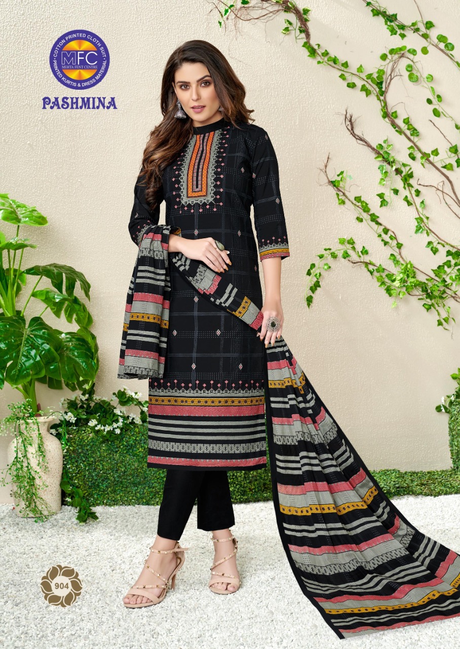 Pashmina By Hcf 901 To 912 Series Designer Suits Beautiful Stylish Fancy Colorful Party Wear & Ethnic Wear Lawn Cotton Printed Dresses At Wholesale Price