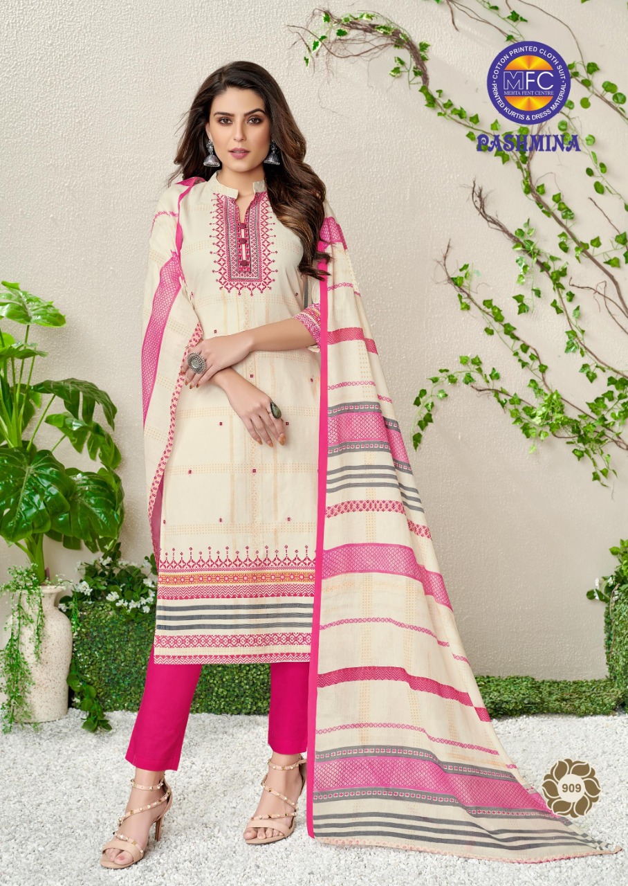 Pashmina By Hcf 901 To 912 Series Designer Suits Beautiful Stylish Fancy Colorful Party Wear & Ethnic Wear Lawn Cotton Printed Dresses At Wholesale Price