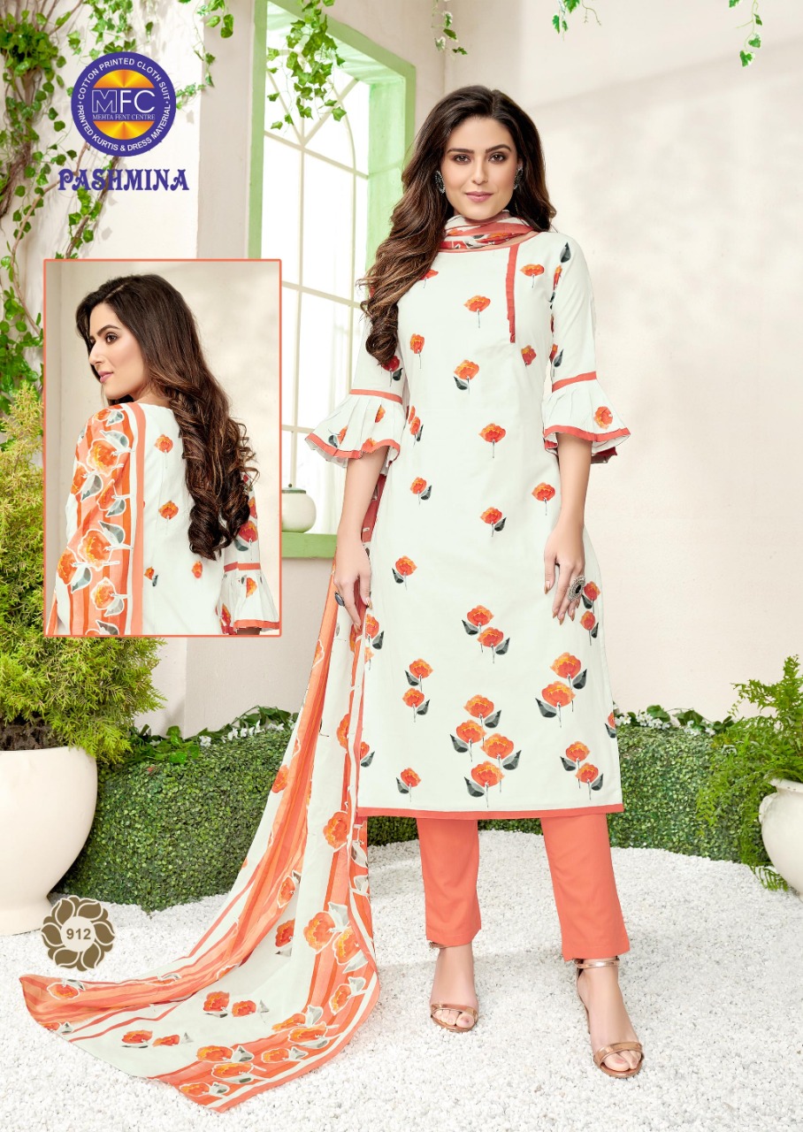 Pashmina By Hcf 901 To 912 Series Designer Suits Beautiful Stylish Fancy Colorful Party Wear & Ethnic Wear Lawn Cotton Printed Dresses At Wholesale Price