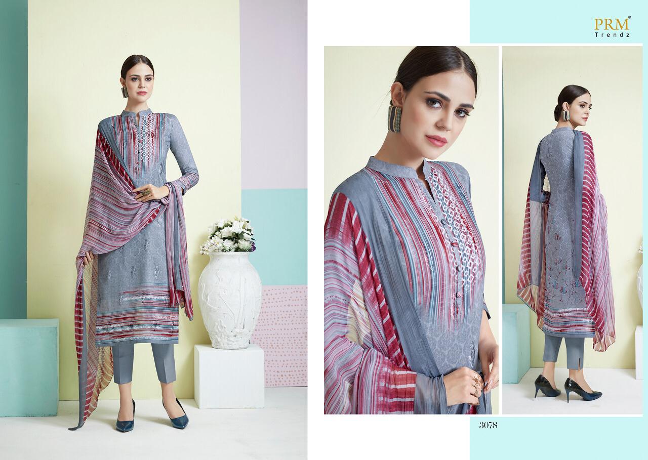 Pastel Shades By Prm Trendz 3077 To 3086 Series Beautiful Suits Stylish Fancy Colorful Party Wear & Ethnic Wear Pure Cotton Lawn Digital Print With Embroidered Dresses At Wholesale Price