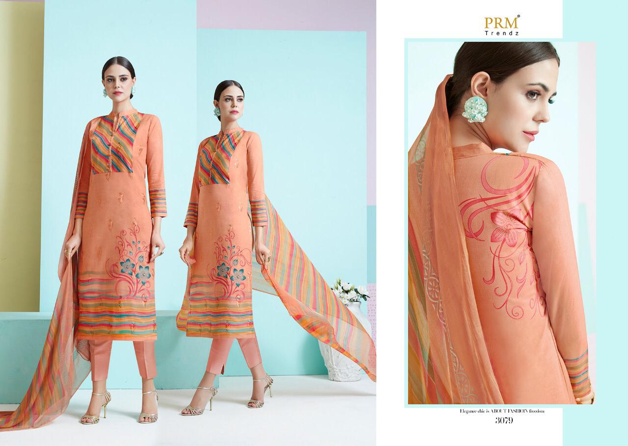 Pastel Shades By Prm Trendz 3077 To 3086 Series Beautiful Suits Stylish Fancy Colorful Party Wear & Ethnic Wear Pure Cotton Lawn Digital Print With Embroidered Dresses At Wholesale Price