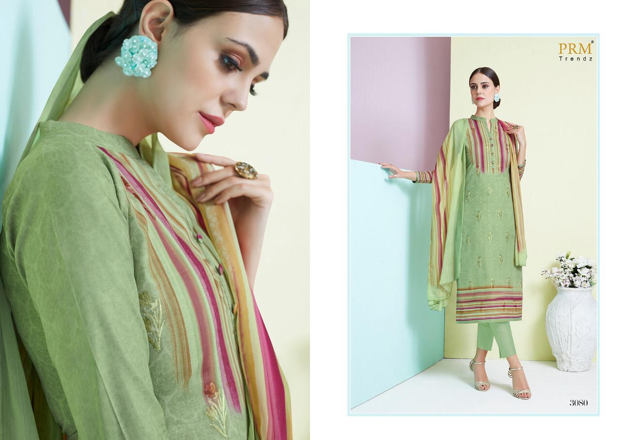 Pastel Shades By Prm Trendz 3077 To 3086 Series Beautiful Suits Stylish Fancy Colorful Party Wear & Ethnic Wear Pure Cotton Lawn Digital Print With Embroidered Dresses At Wholesale Price