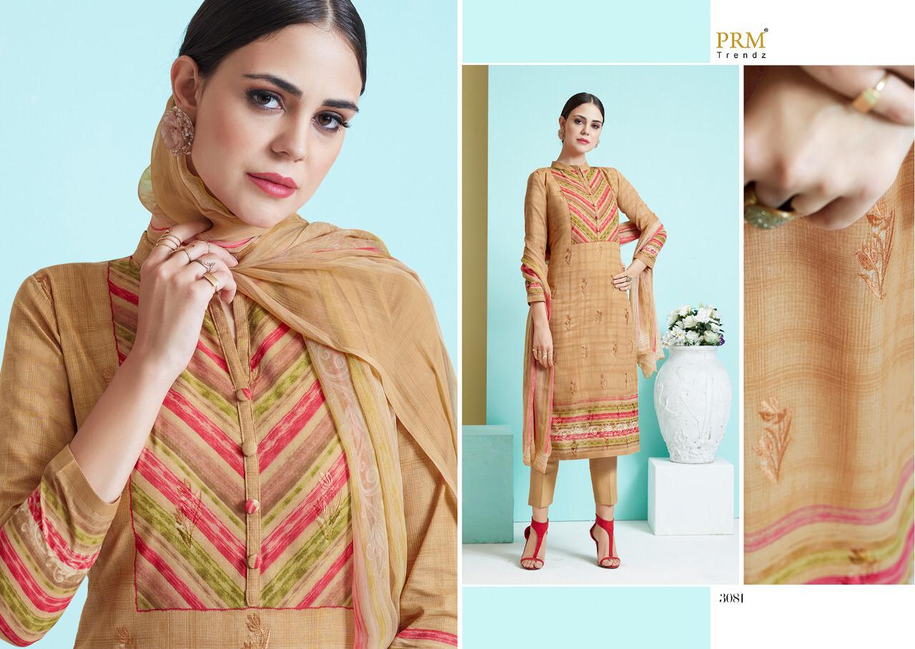 Pastel Shades By Prm Trendz 3077 To 3086 Series Beautiful Suits Stylish Fancy Colorful Party Wear & Ethnic Wear Pure Cotton Lawn Digital Print With Embroidered Dresses At Wholesale Price