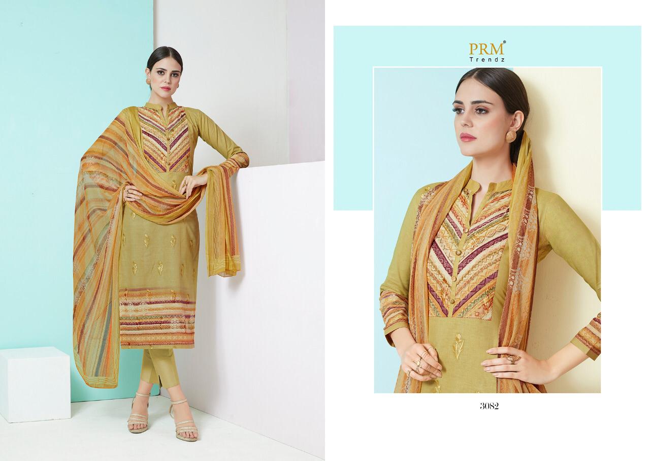 Pastel Shades By Prm Trendz 3077 To 3086 Series Beautiful Suits Stylish Fancy Colorful Party Wear & Ethnic Wear Pure Cotton Lawn Digital Print With Embroidered Dresses At Wholesale Price