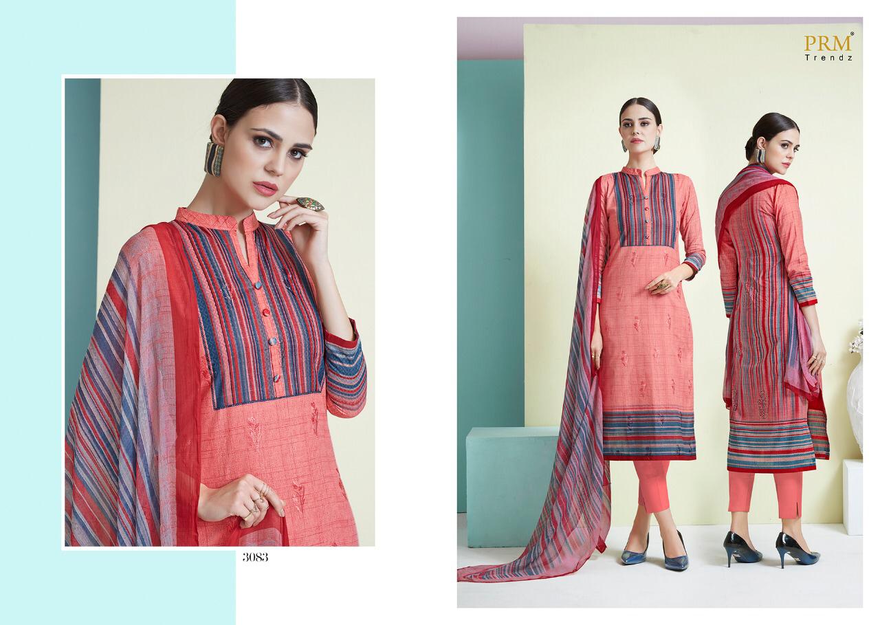 Pastel Shades By Prm Trendz 3077 To 3086 Series Beautiful Suits Stylish Fancy Colorful Party Wear & Ethnic Wear Pure Cotton Lawn Digital Print With Embroidered Dresses At Wholesale Price