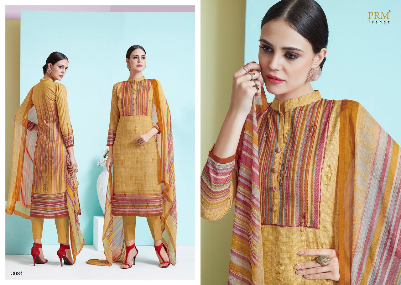 Pastel Shades By Prm Trendz 3077 To 3086 Series Beautiful Suits Stylish Fancy Colorful Party Wear & Ethnic Wear Pure Cotton Lawn Digital Print With Embroidered Dresses At Wholesale Price