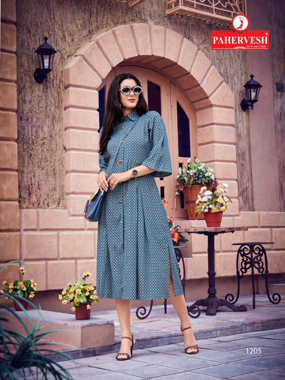 Patakha By Pahervesh 1201 To 1206 Series Stylish Fancy Colorful Collection Casual Wear & Ethnic Wear Pure Rayon Two Tone Foil Printed Kurtis At Wholesale Price