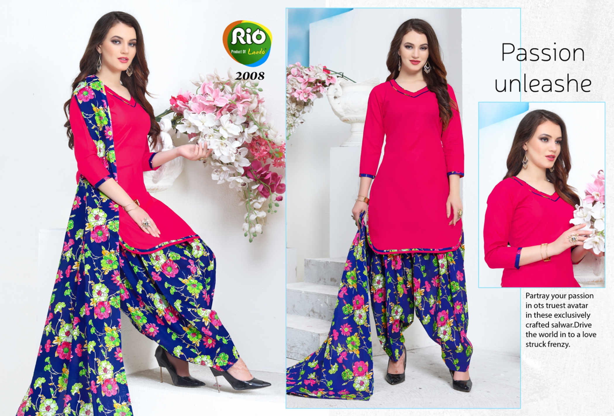 Patiyala Vol-2 By Rio 2001 To 2010 Series Beautiful Suits Stylish Fancy Colorful Party Wear & Ethnic Wear Cotton Printed Dresses At Wholesale Price