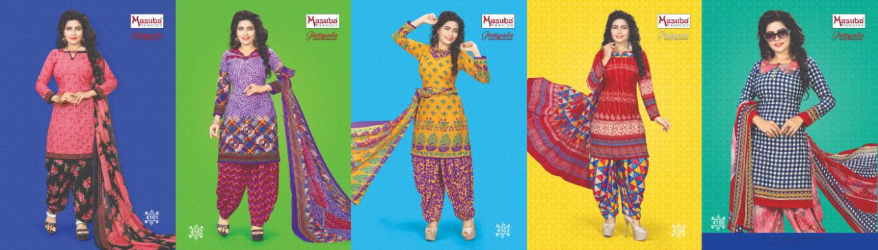 Patiyala Vol-41 By Masuba Fashion 4101 To 4110 Series Indian Traditional Wear Collection Beautiful Stylish Fancy Colorful Party Wear & Wear Crepe Printed Dress At Wholesale Price