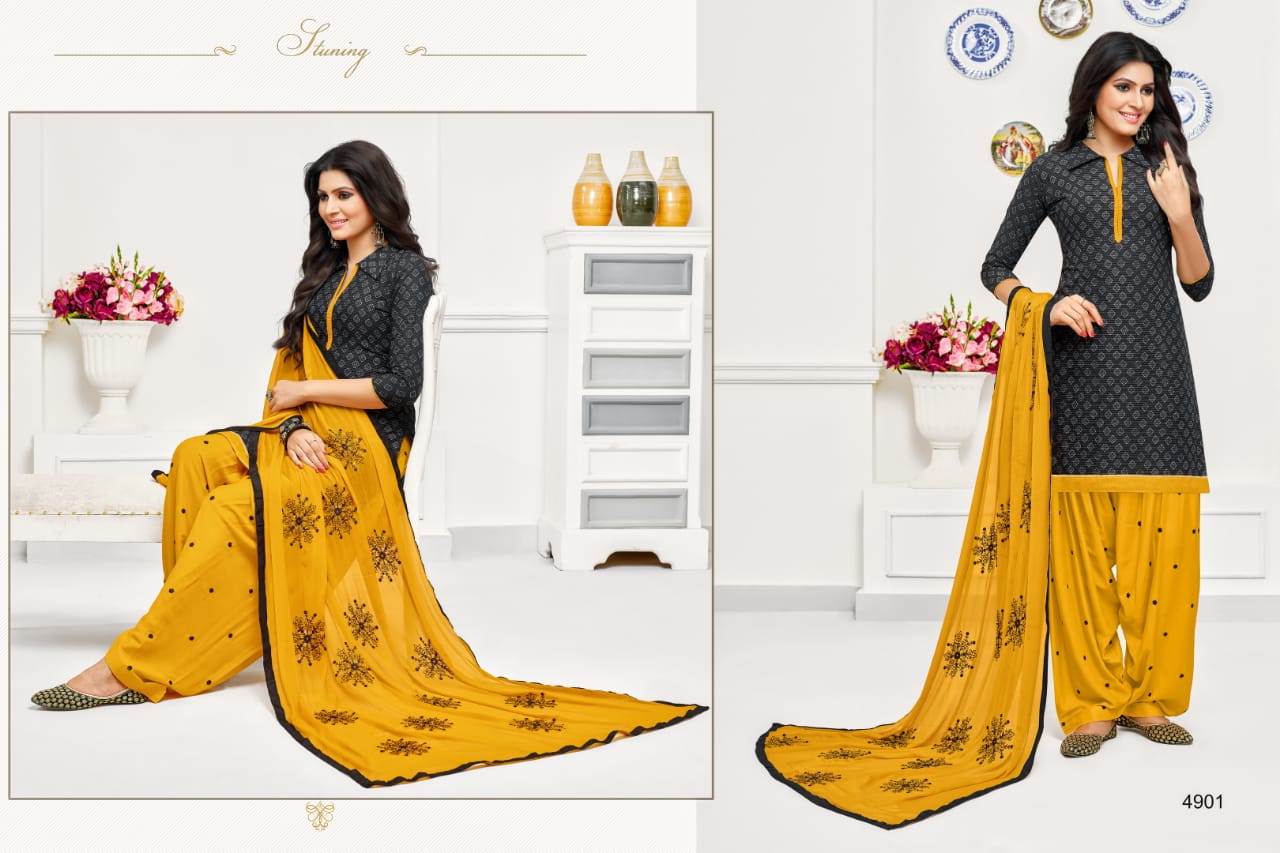 Patiyala By Rr Fashion 4901 To 4912 Series Patiyala Suits Beautiful Suits Colorful Stylish Fancy Casual Wear & Ethnic Wear Cotton Lining Printed Dresses At Wholesale Price