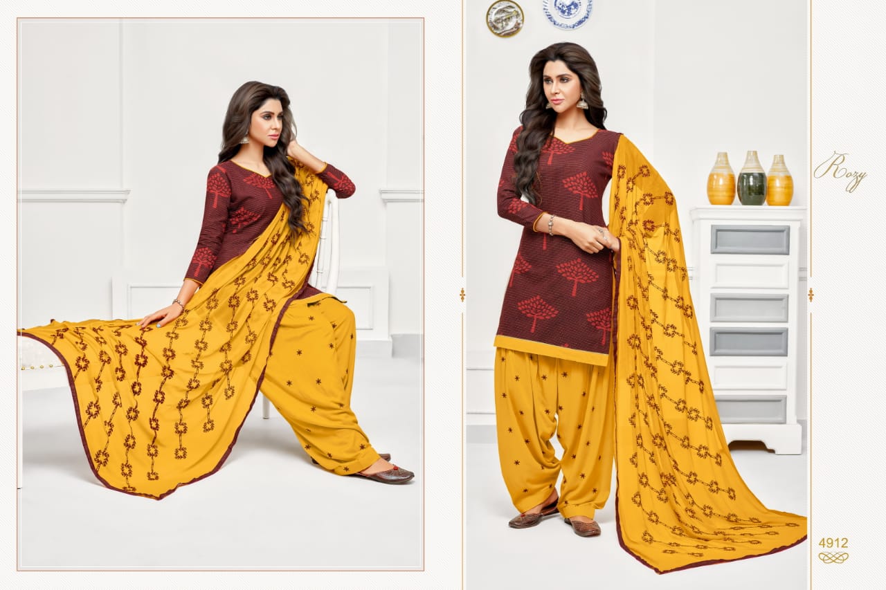 Patiyala By Rr Fashion 4901 To 4912 Series Patiyala Suits Beautiful Suits Colorful Stylish Fancy Casual Wear & Ethnic Wear Cotton Lining Printed Dresses At Wholesale Price