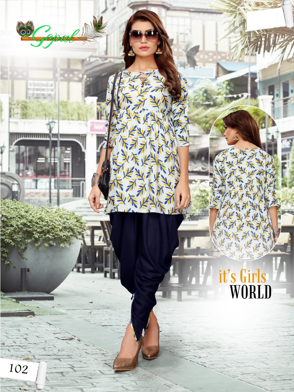 Patola Vol-1 By Gopal 101 To 108 Series Beautiful Colorful Stylish Fancy Casual Wear & Ethnic Wear & Ready To Wear Pure Rayon Printed Kurtis & Dhotis At Wholesale Price