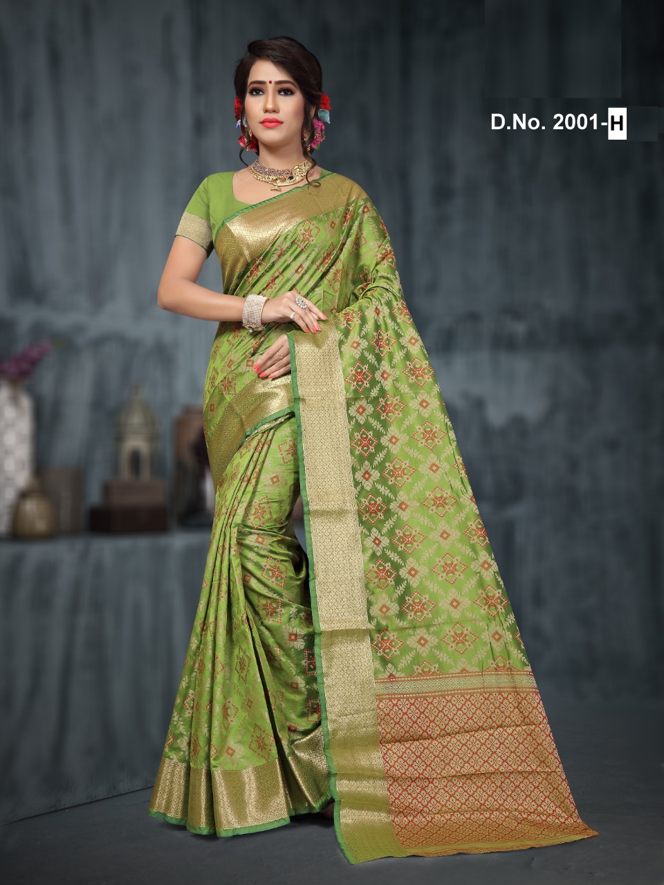 Patola By Np Sarees 2001-a To 2001-j Series Indian Traditional Wear Collection Beautiful Stylish Fancy Colorful Party Wear & Occasional Wear Banarasi Patola Sarees At Wholesale Price