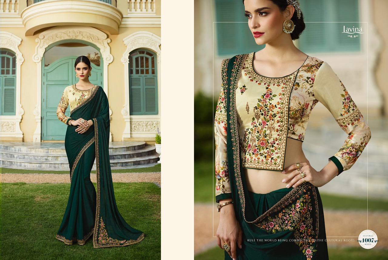 Pavitra By Lavina 1001 To 1007 Series Indian Traditional Wear Collection Beautiful Stylish Fancy Colorful Party Wear & Occasional Wear Barfi/ Bhagalpuri Silk Embroidery Sarees At Wholesale Price