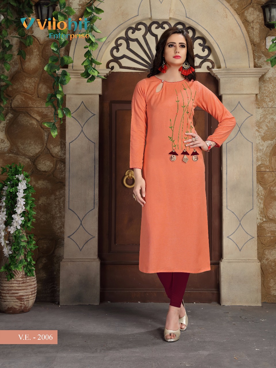 Payal Vol-2 By Vilohit Enterprise 2001 To 2007 Series Beautiful Stylish Fancy Colorful Casual Wear & Ethnic Wear & Ready To Wear Cotton Flex Kurtis At Wholesale Price