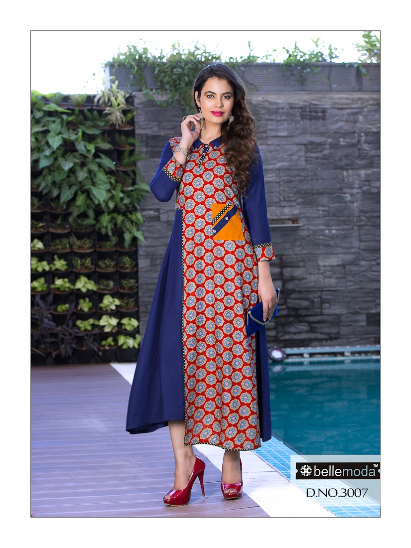 Pearl By Bellemoda 3001 To 3008 Series Beautiful Stylish Fancy Colorful Casual Wear & Ethnic Wear Heavy Rayon Printed Kurtis A Wholesale Price