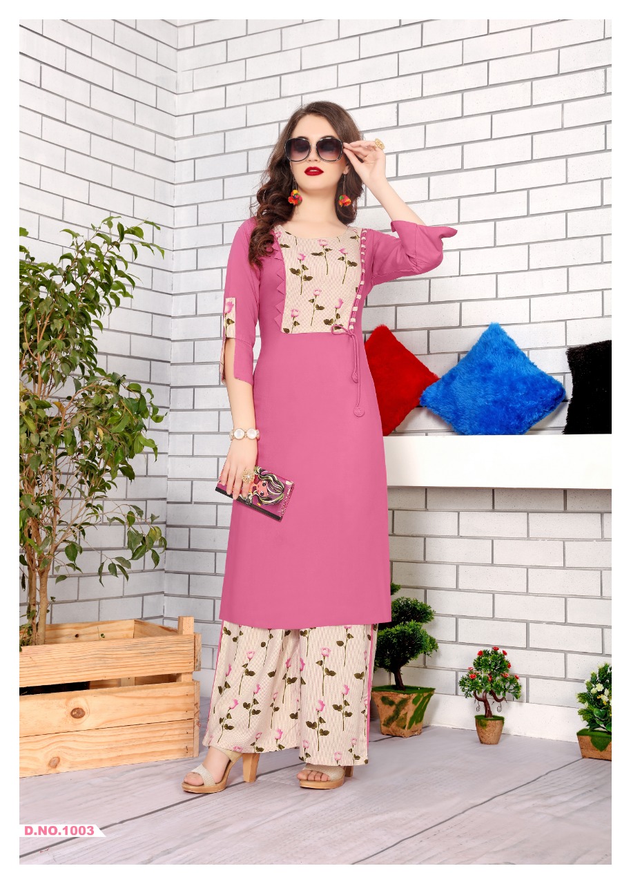 Pearl By Play Store 1001 To 1008 Series Beautiful Stylish Fancy Colorful Casual Wear & Ethnic Wear & Ready To Wear Rayon Printed Kurtis At Wholesale Price