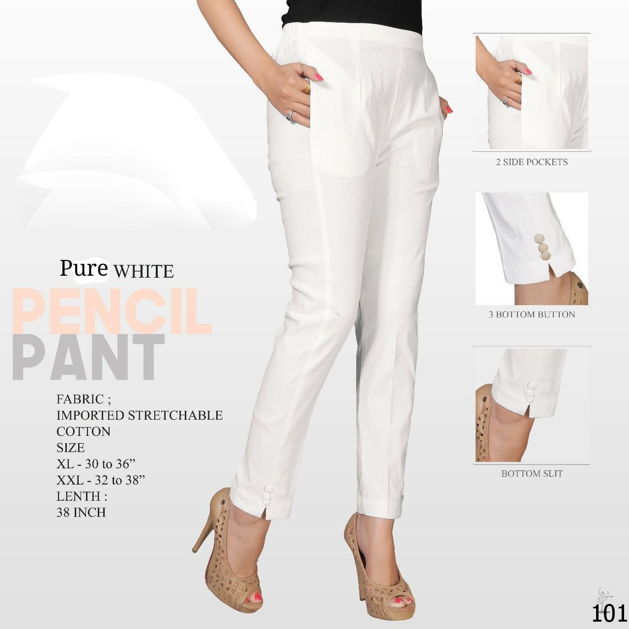Pencil Pant By Kaamiri 101 To 106 Series Beautiful Stylish Colorful Fancy Party Wear & Ethnic Wear & Ready To Wear Strecheble Cotton Pant At Wholesale Price