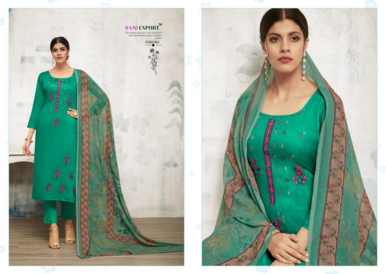 Peonia By Rani Exports 976 To 983 Series Designer Collection Suits Beautiful Stylish Fancy Colorful Party Wear & Occasional Wear Pure Jam Silk Dresses At Wholesale Price