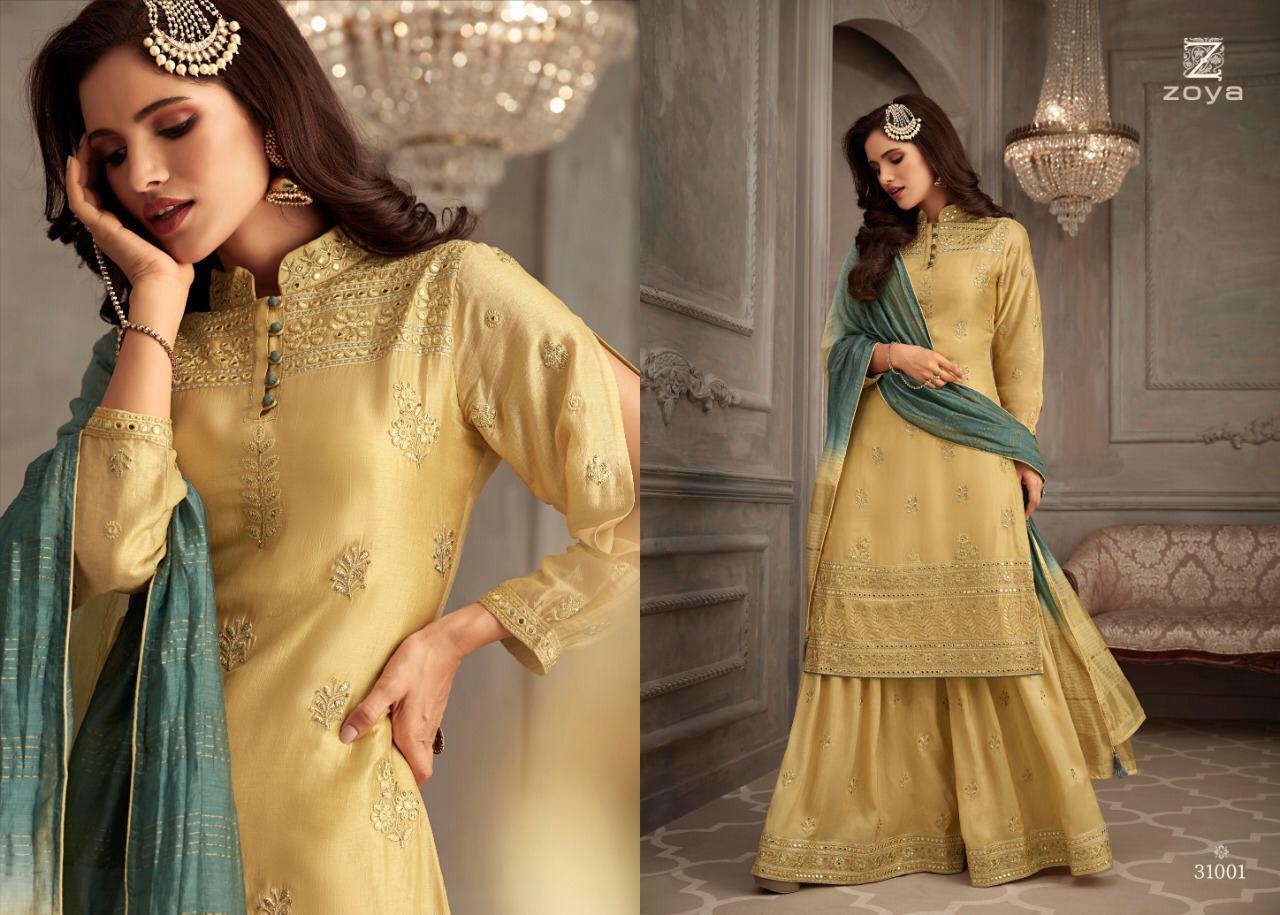 Petals By Zoya 31001 To 31007 Series Beautiful Stylish Shara Suits Designer Printed And Embroidered Party Wear Occasional Wear Georgette Embroidered Dresses At Wholesale Price