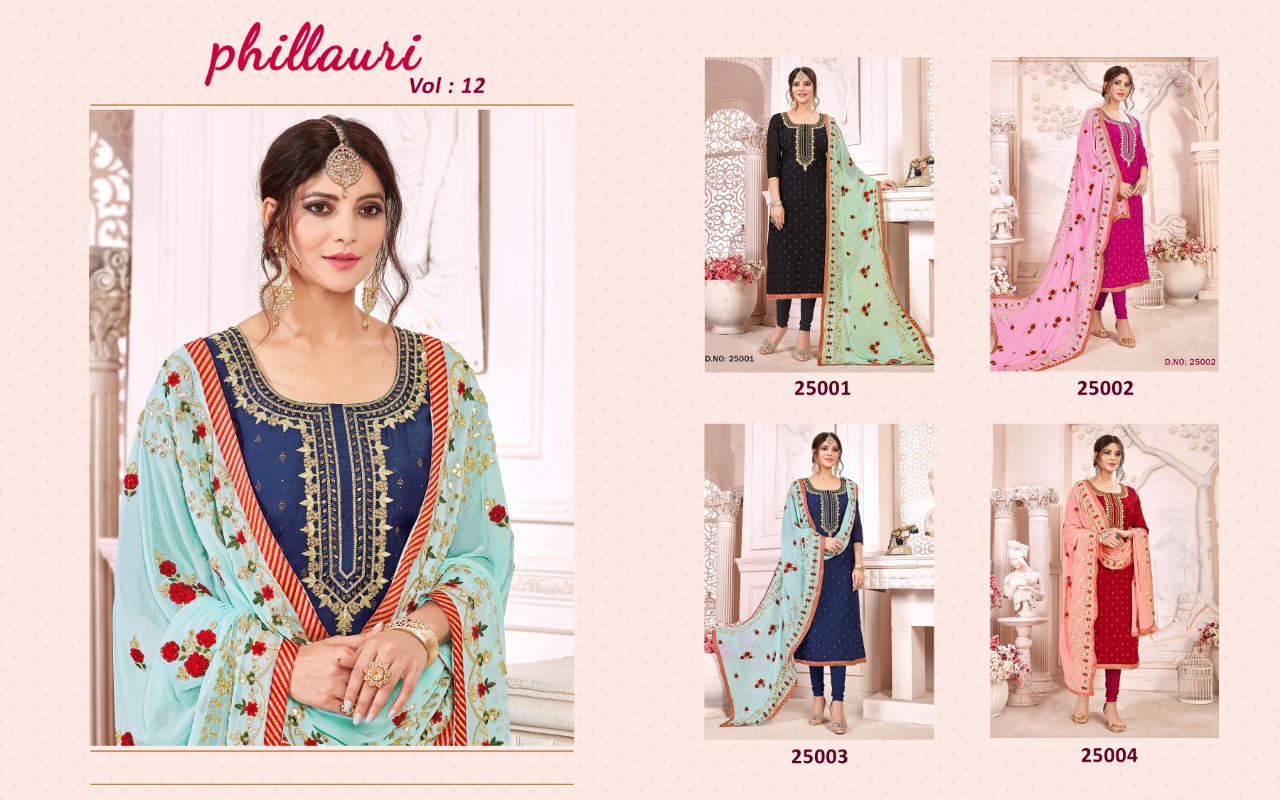 Phillauri Vol-12 By Phillauri 25001 To 25004 Series Designer Collection Suits Beautiful Stylish Fancy Colorful Party Wear & Occasional Wear Heavy Modal Silk Dresses At Wholesale Price