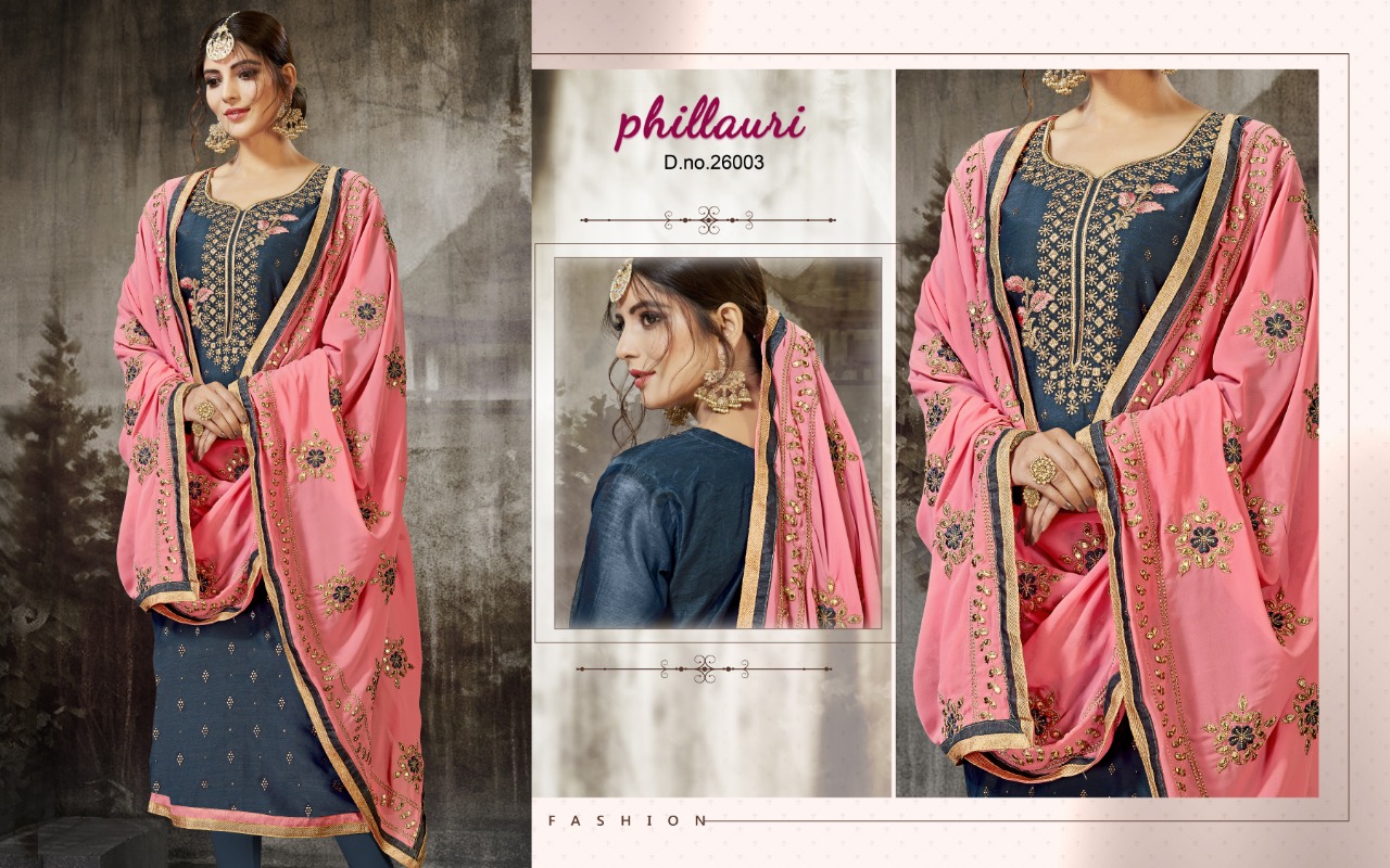 Phillauri Vol-13 By Phillauri 26001 To 26005 Series Designer Festive Suits Collection Beautiful Stylish Fancy Colorful Party Wear & Occasional Wear Modal Silk Embroidered Dresses At Wholesale Price