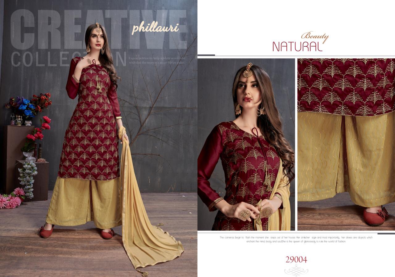 Phillauri Vol-16 By Phillauri 29001 To 29004 Series Designer Suits Collection Beautiful Stylish Fancy Colorful Party Wear & Occasional Wear Georgette Satin Embroidered Dresses At Wholesale Price