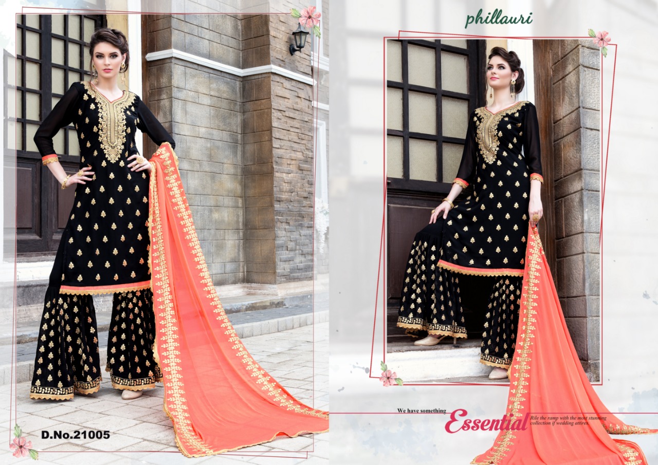 Phillauri-8 Colours By Phillauri Designer Sarara Suits Collection Beautiful Stylish Fancy Colorful Party Wear & Occasional Wear Georgette Embroidered Dresses At Wholesale Price