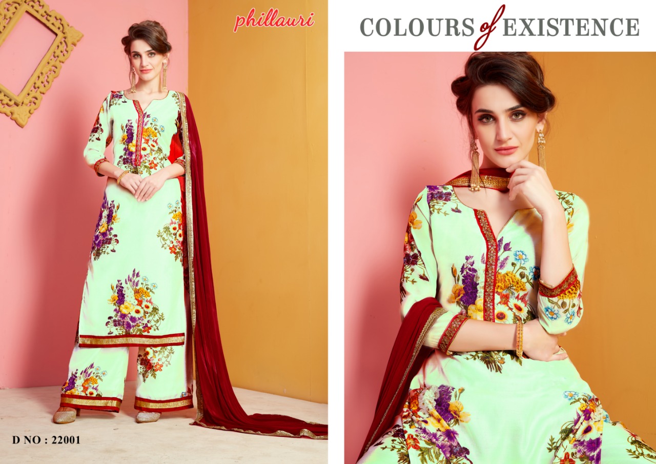 Phillauri Vol-9 By Phillauri 22001 To 22004 Series Beautiful Suits Colorful Stylish Fancy Casual Wear & Ethnic Wear Chanderi Printed Dresses At Wholesale Price